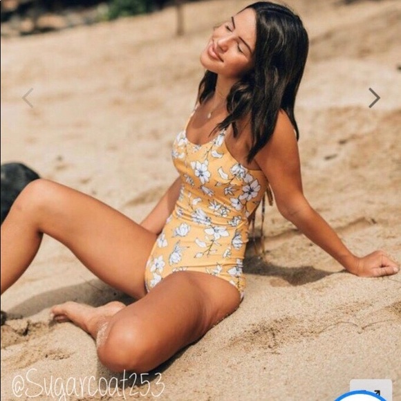 Mod Bikinis Other - 🆕•Mod Bikinis• Yellow Flower One Piece Swimsuit